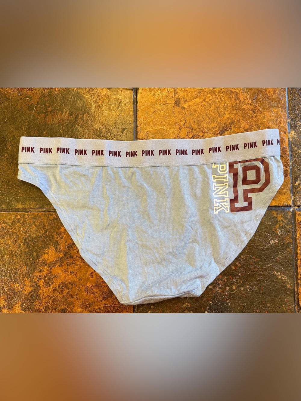 PINK Victoria's Secret Red & Light Blue Cotton Bikini Panty Set - Picture 8 of 16